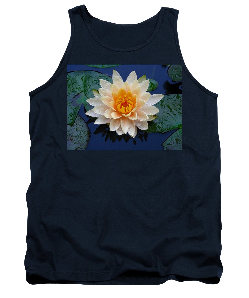 Waterlily Tank Top featuring the photograph Waterlily After a Shower by Raymond Salani III