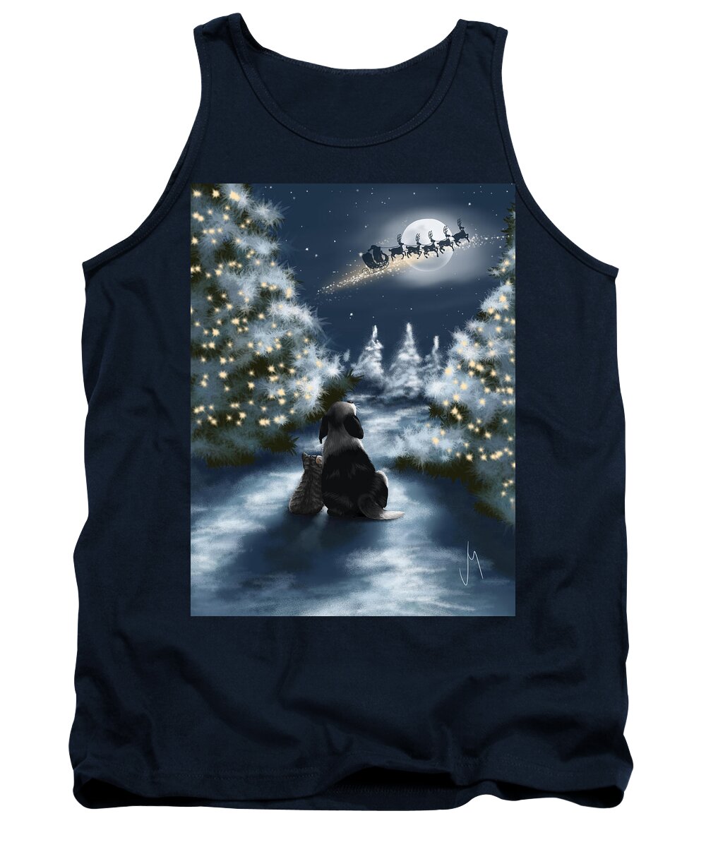 Christmas Tank Top featuring the painting We are so good by Veronica Minozzi