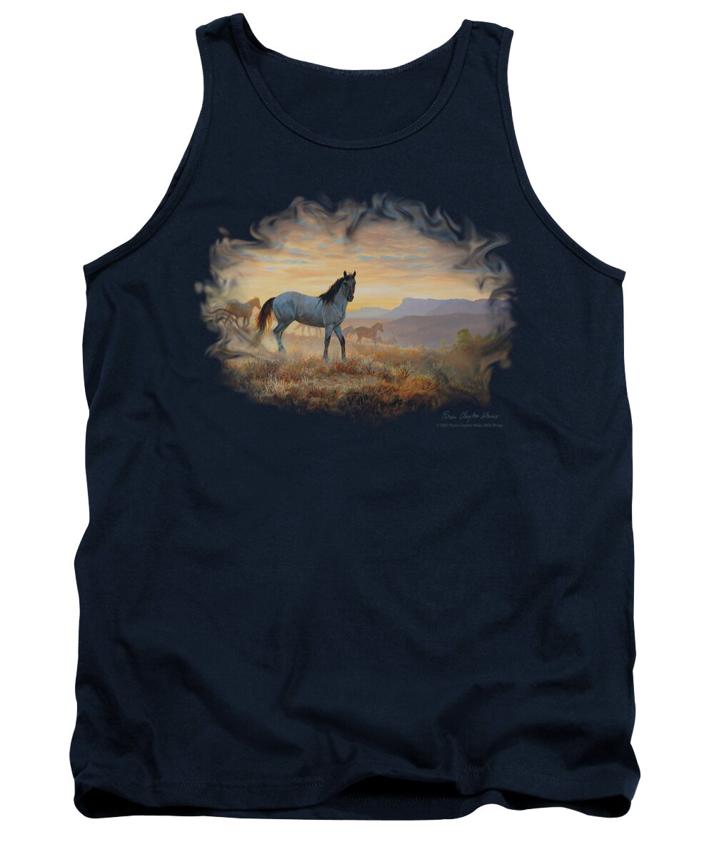 Wildlife Tank Top featuring the digital art Wildlife - Dust At Dawn by Brand A