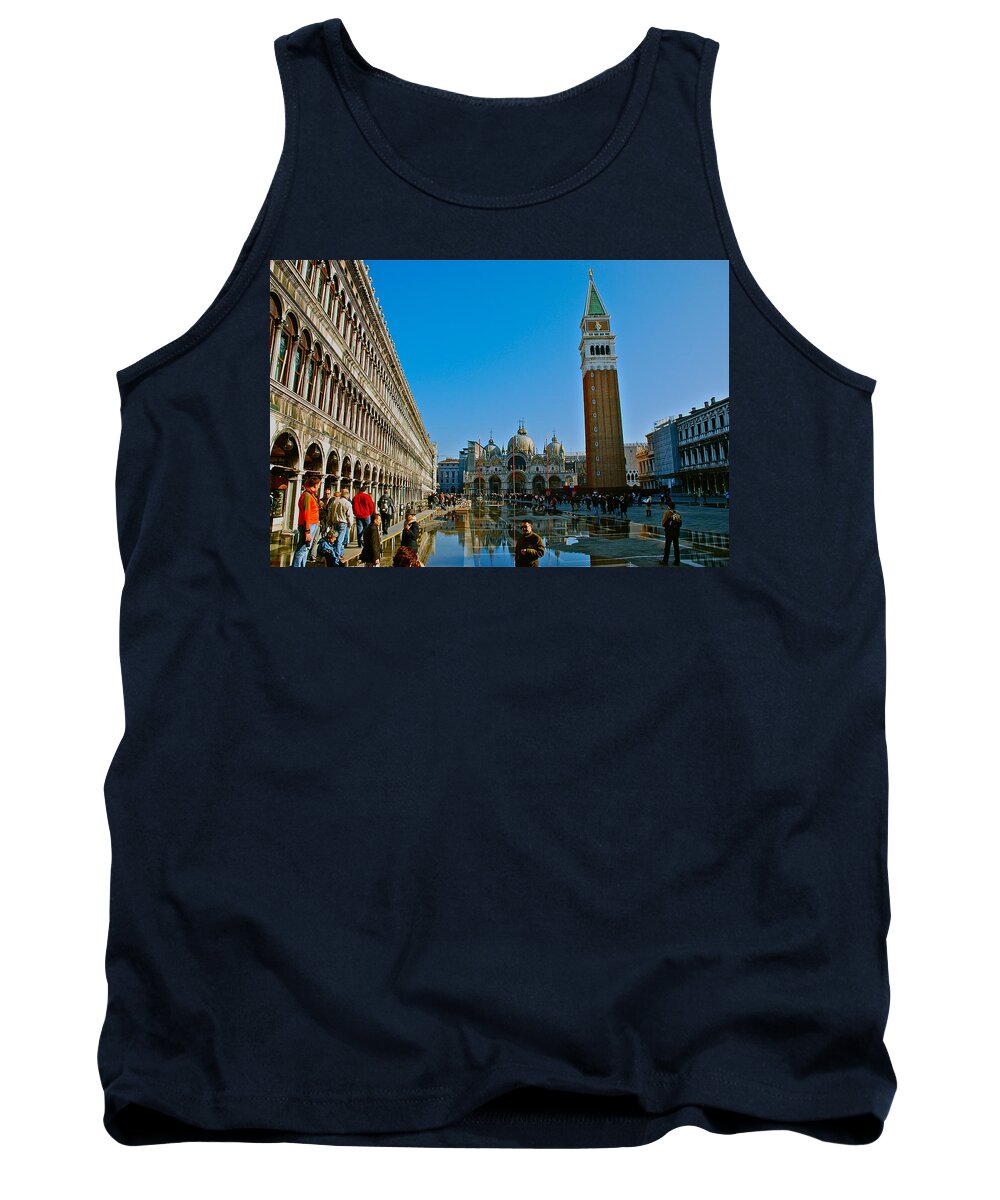 Venice Tank Top featuring the photograph Acqua Alta at San Marco by Eric Tressler