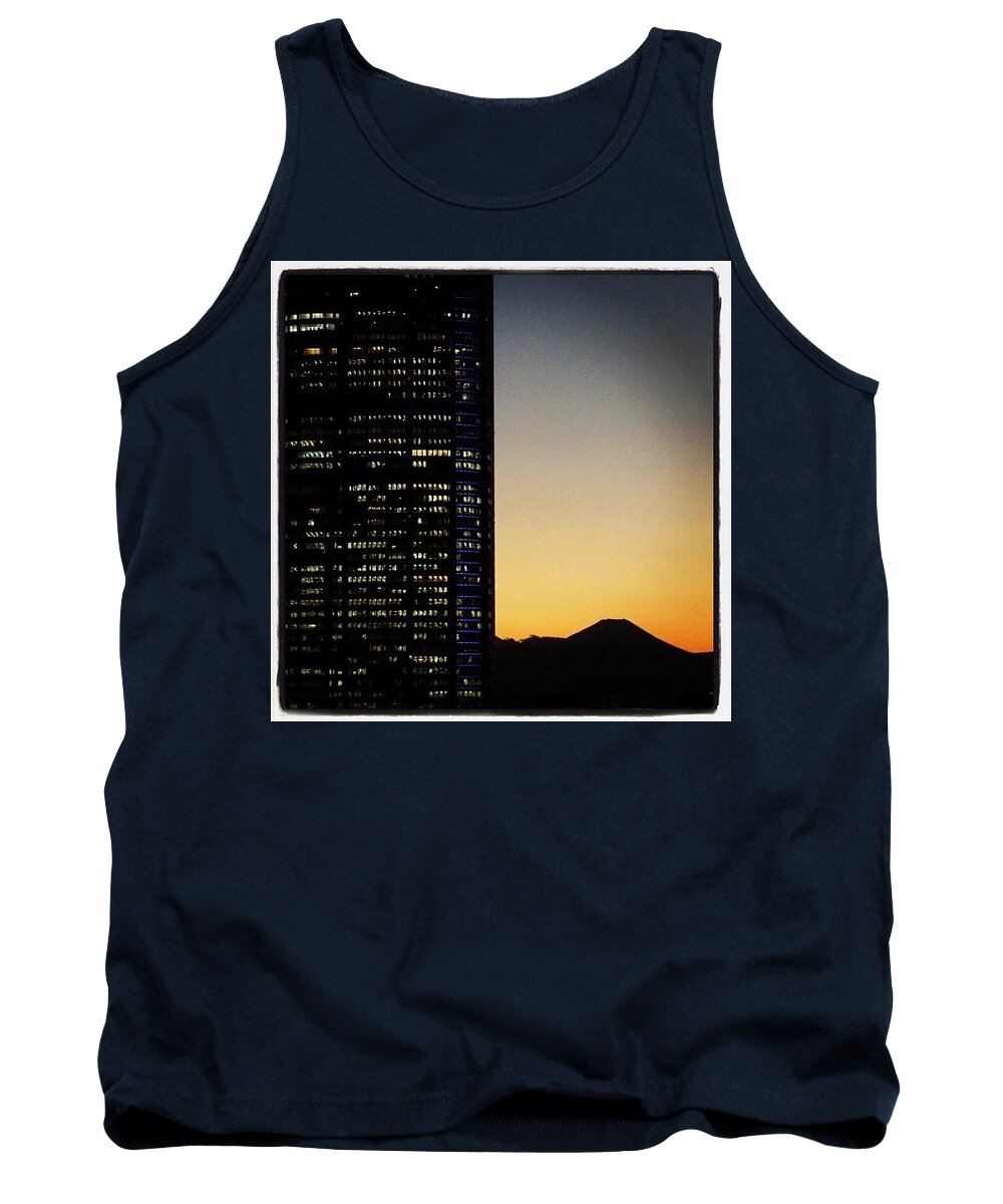  Tank Top featuring the photograph Fuji-san Sunset by Lorelle Phoenix