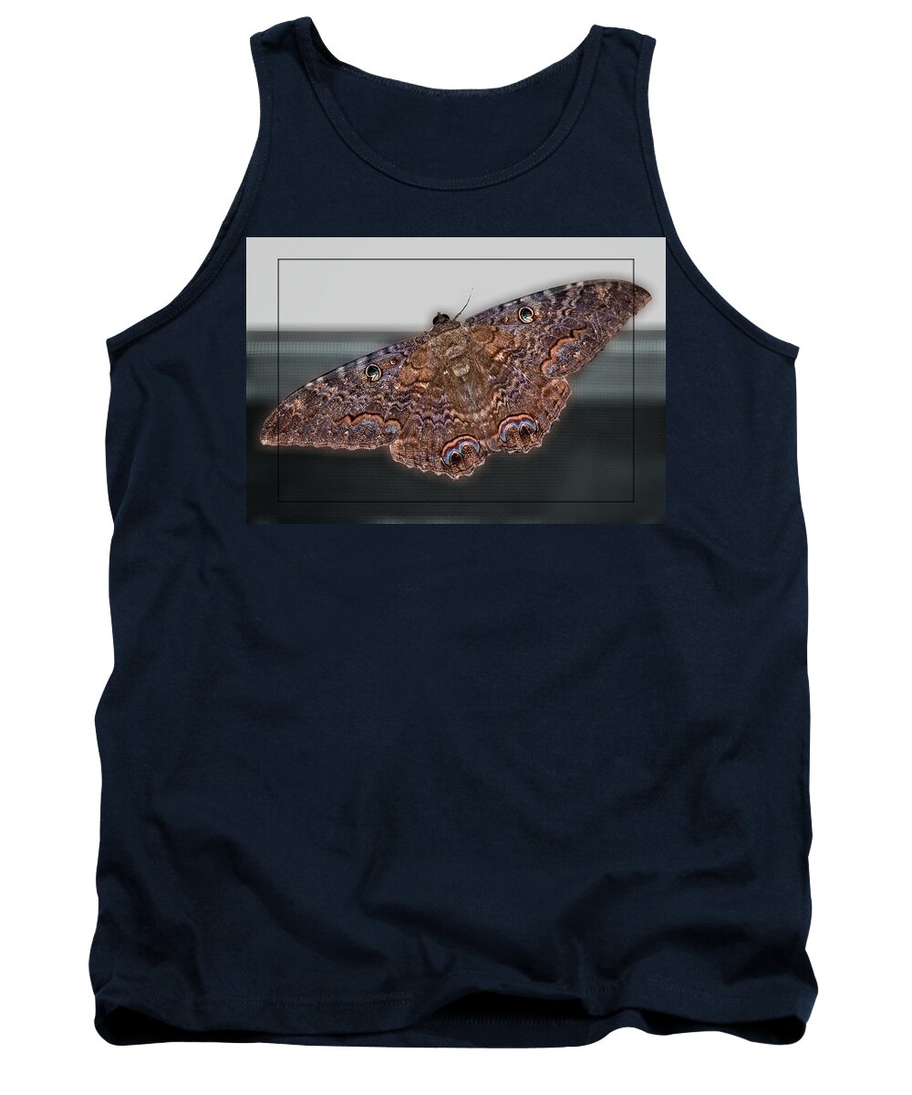 Moth Tank Top featuring the photograph Giant Moth by DigiArt Diaries by Vicky B Fuller