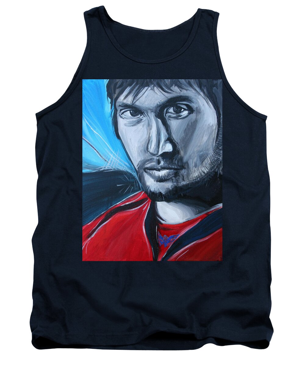 Alex Ovechkin Tank Top featuring the painting Ovechkin by Kate Fortin