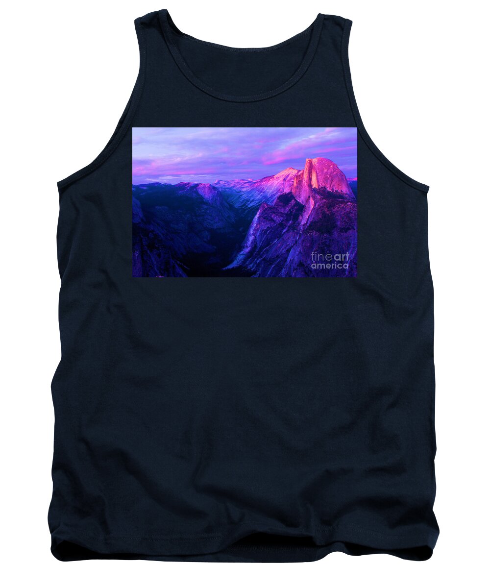 Half Dome Tank Top featuring the photograph Purple Half Dome by Adam Jewell