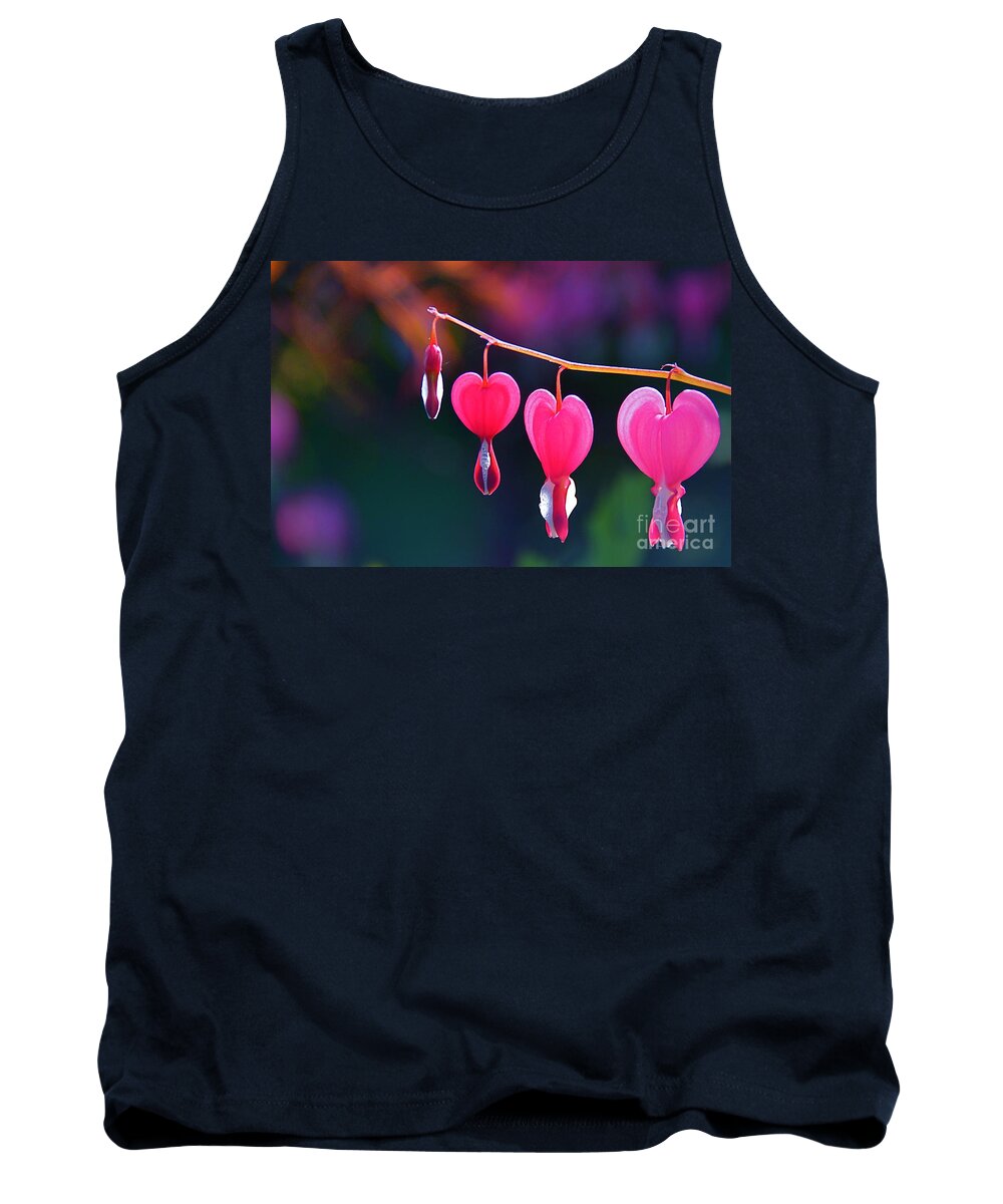 Red Flowers Tank Top featuring the photograph Sweet Hearts by Byron Varvarigos