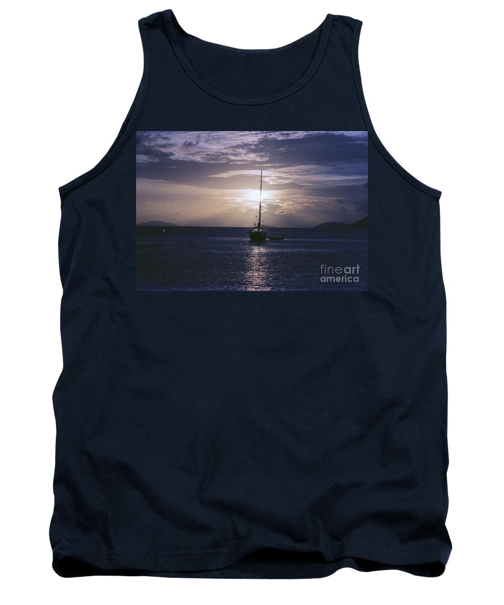 Sunset Tank Top featuring the photograph Tortola Sunset by William Norton