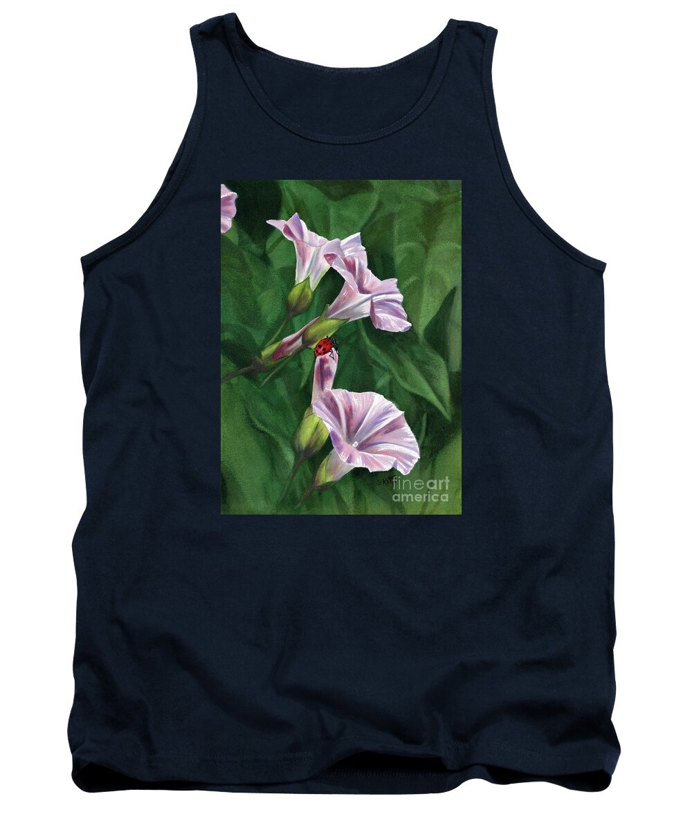 Morning Glory Tank Top featuring the painting Morning by Barbara Keith