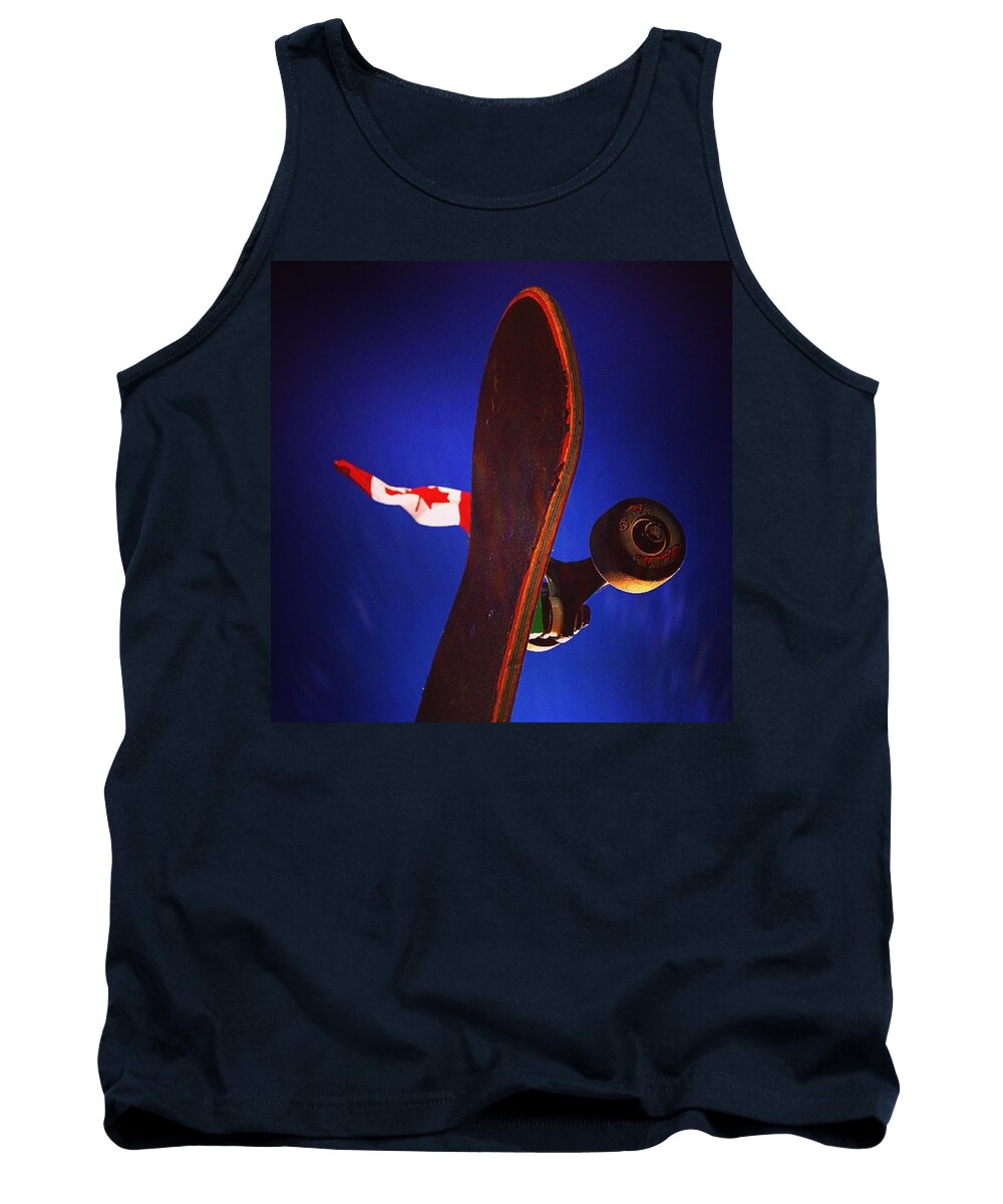 Blue Tank Top featuring the photograph Canadian Skater by Shawn Gordon