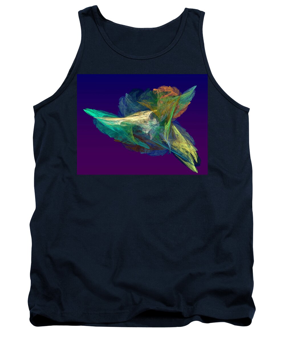 Abstract Moment Tank Top featuring the digital art A Fleeting Moment by Rein Nomm