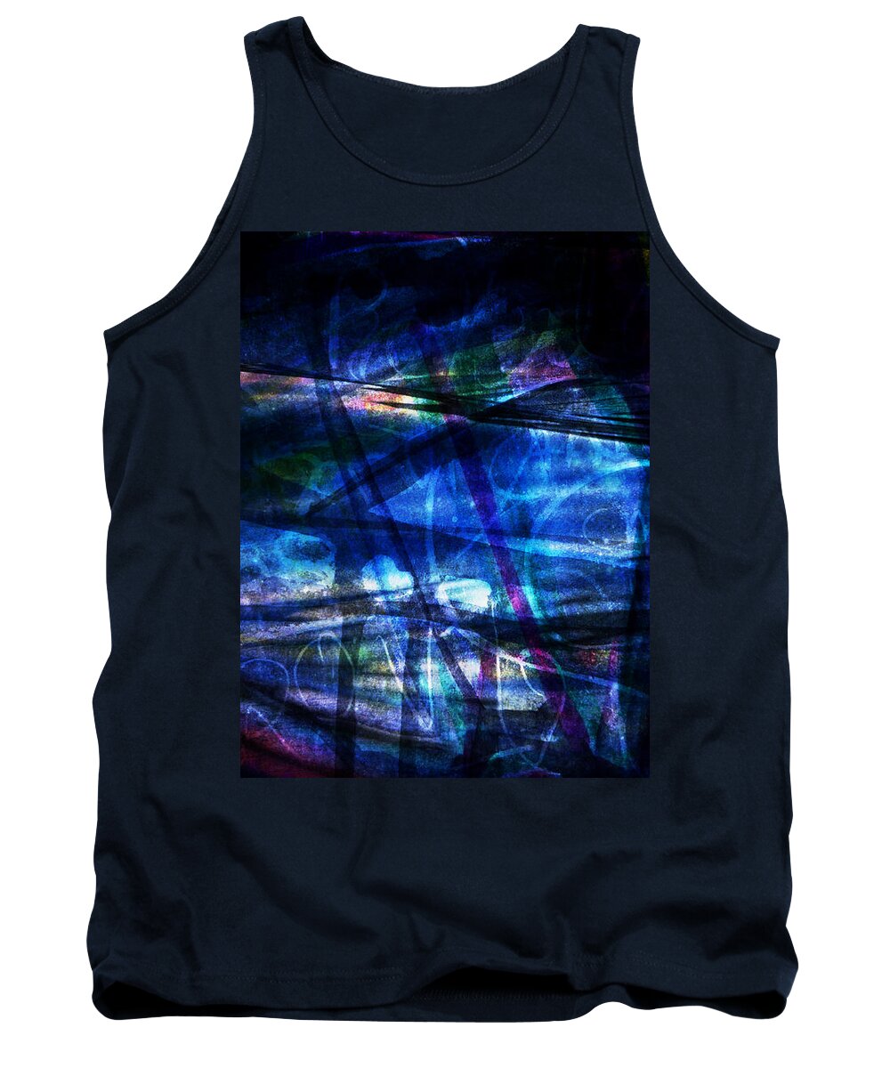 Katerina Stamatelos Tank Top featuring the painting Abstract-20a by Katerina Stamatelos