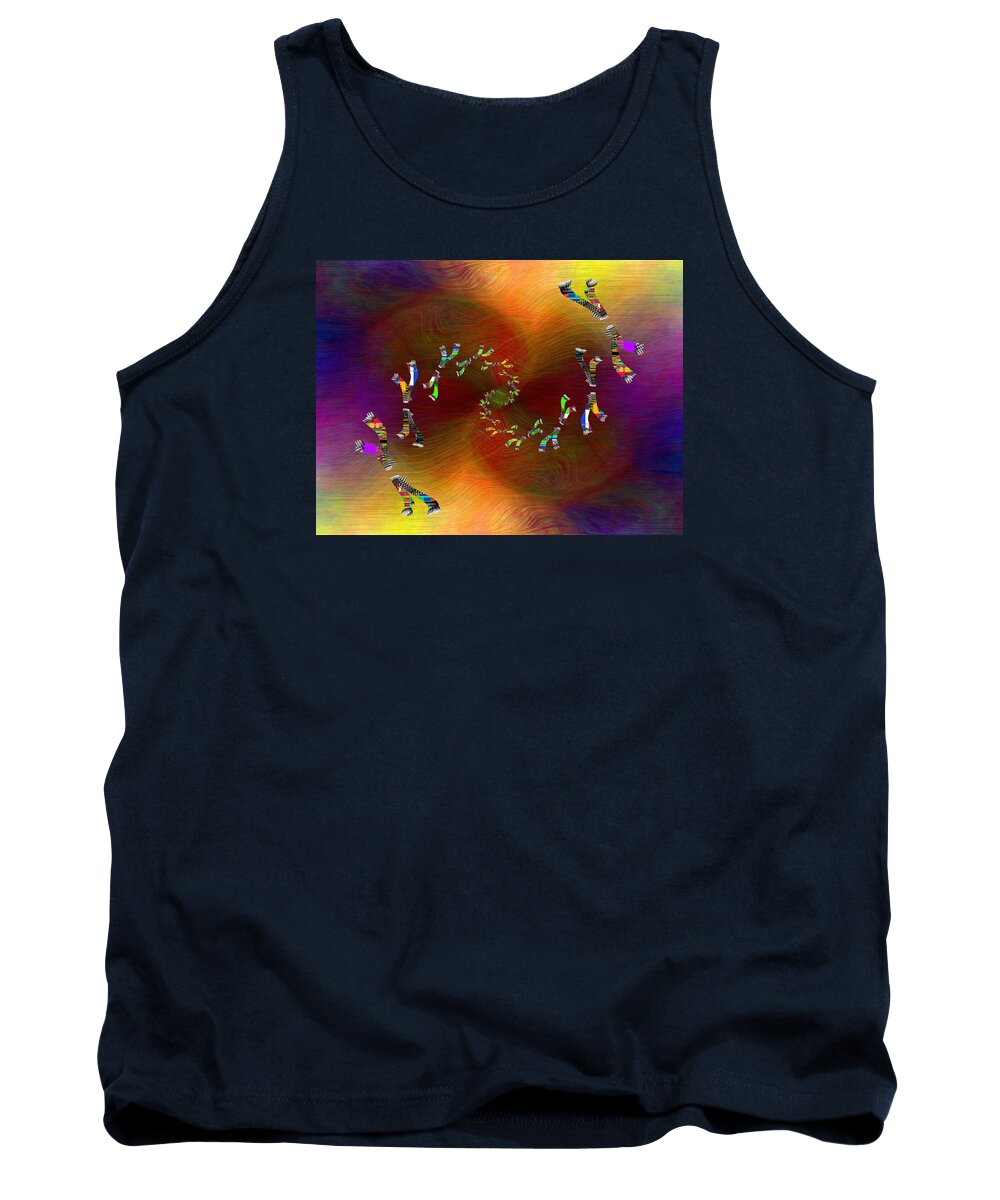Abstract Tank Top featuring the digital art Abstract Cubed 375 by Tim Allen