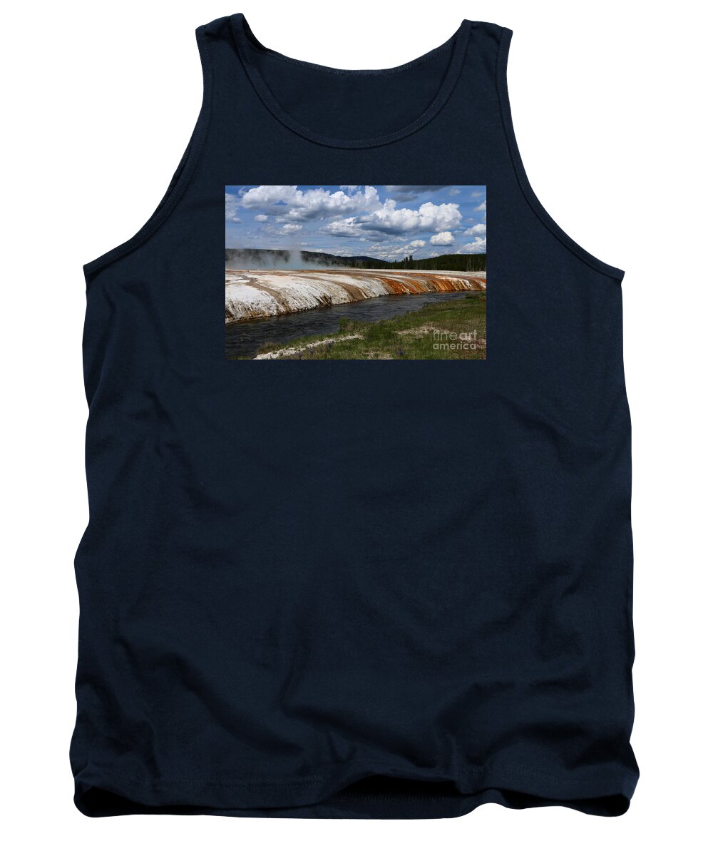 Park Tank Top featuring the photograph Amazing Cliff Geyser by Christiane Schulze Art And Photography