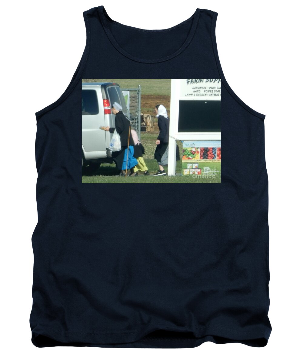 Amish Tank Top featuring the photograph Amish Auction by Christine Clark