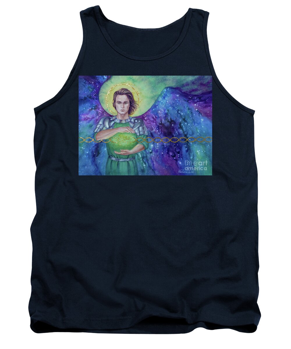 Angel Tank Top featuring the painting Angel Fire by Victoria Lisi