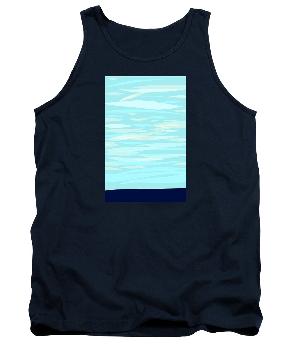 Digital Tank Top featuring the digital art April 21st 2017 - Afternoon Sky by Annekathrin Hansen