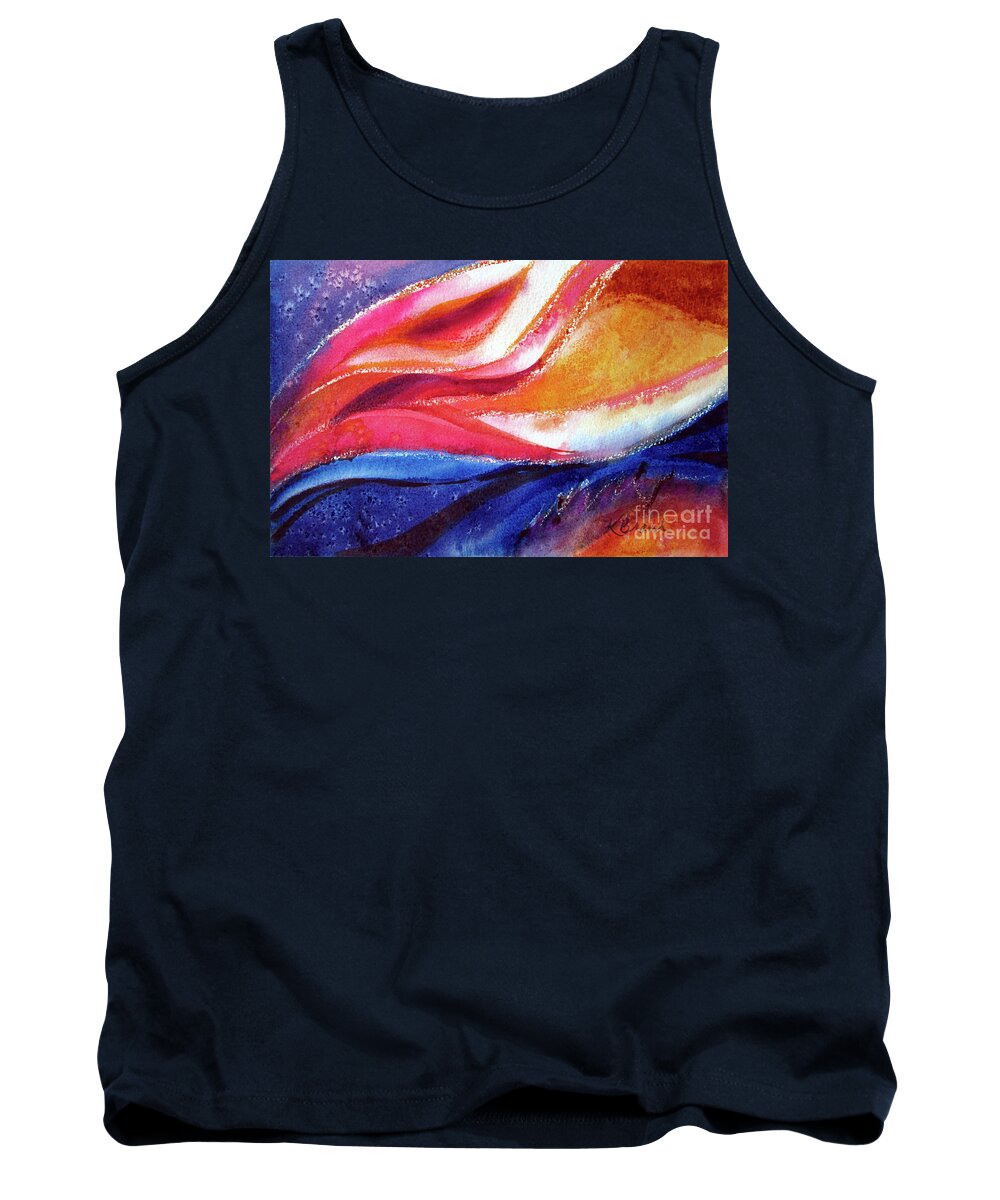 Painting Tank Top featuring the painting As I Bloom by Kathy Braud