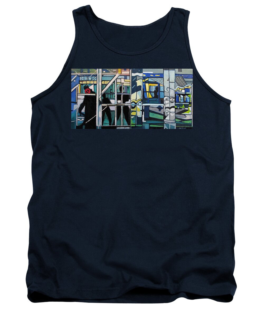 Abstract Tank Top featuring the painting Atlanic City Abstract No.1 by Patricia Arroyo