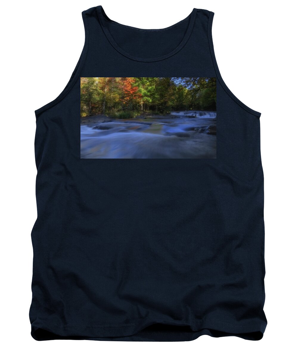 Autumn Tank Top featuring the photograph Autumn At Bond Falls by Heather Kenward