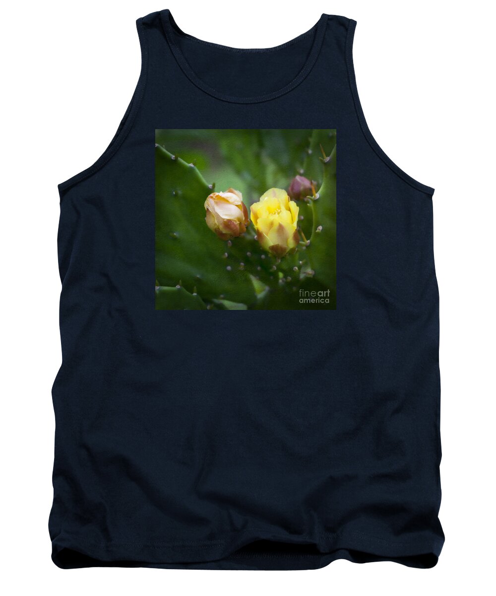 Prickly Pear Tank Top featuring the photograph Beauty Among Thorns by Diane Macdonald