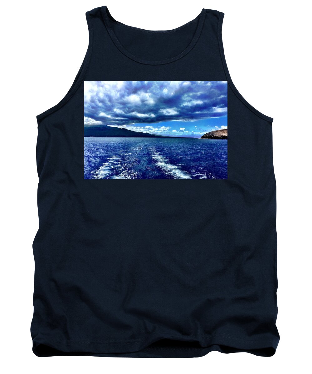 Maui Tank Top featuring the photograph Boat View by Michael Albright