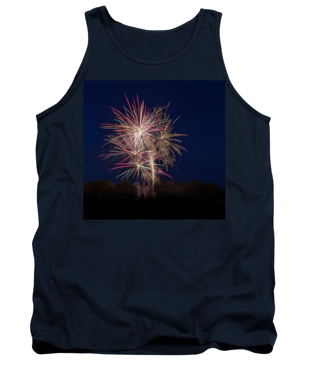Fireworks Tank Top featuring the photograph Bombs Bursting In Air III by Harry B Brown