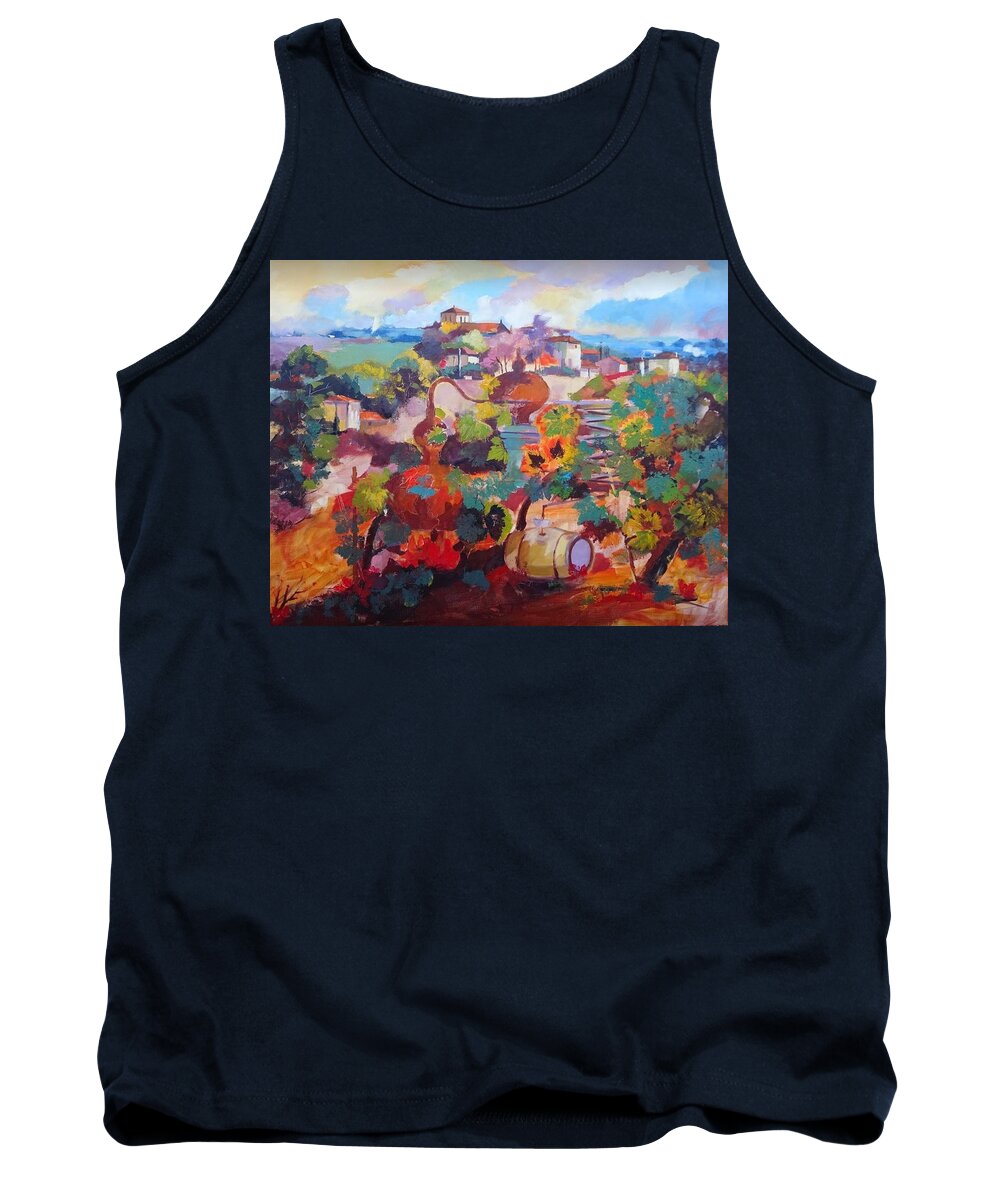  Tank Top featuring the painting Career in the Vineyard by Kim PARDON