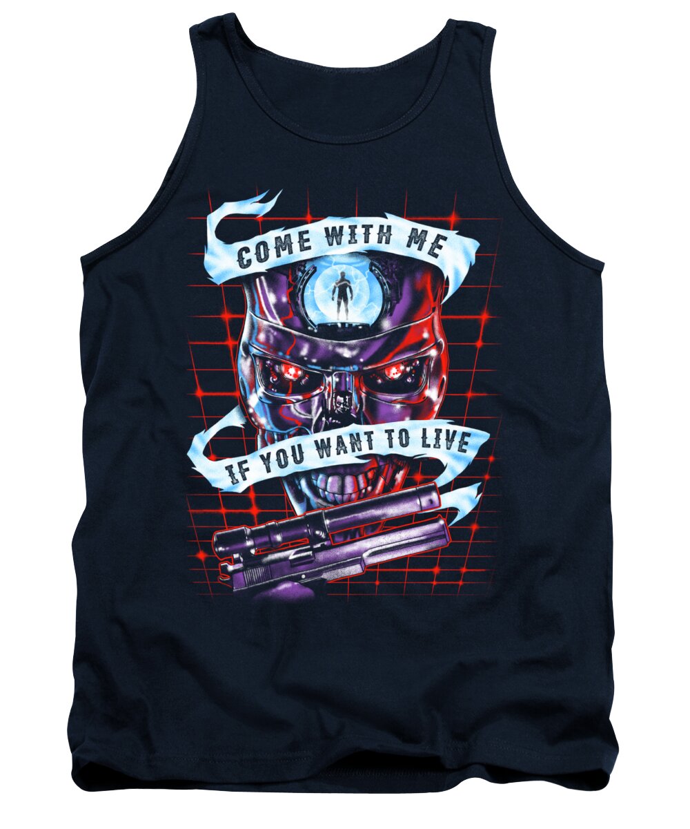 Terminator Tank Top featuring the digital art Come With Me If You Want To Live by Zerobriant Designs