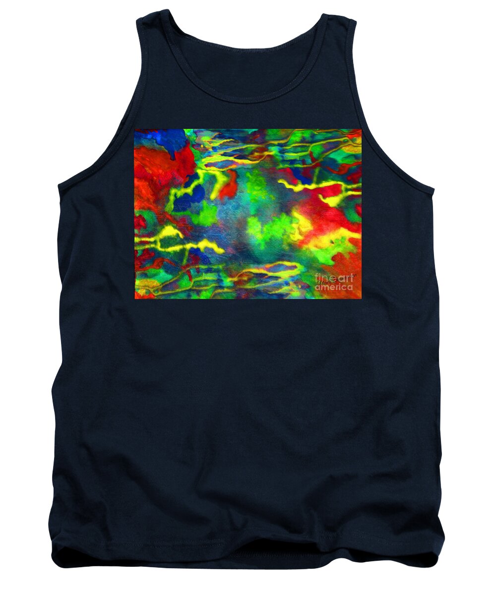 Coral Tides Tank Top featuring the painting Coral Tides by Mary Zimmerman