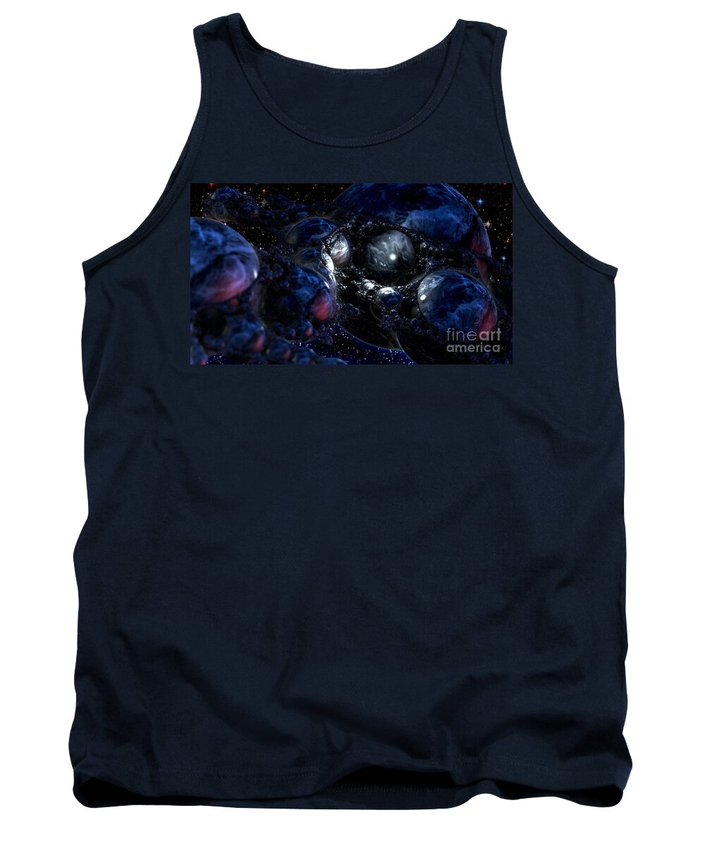 Fractal Tank Top featuring the digital art Cradle of the Universe by Jon Munson II