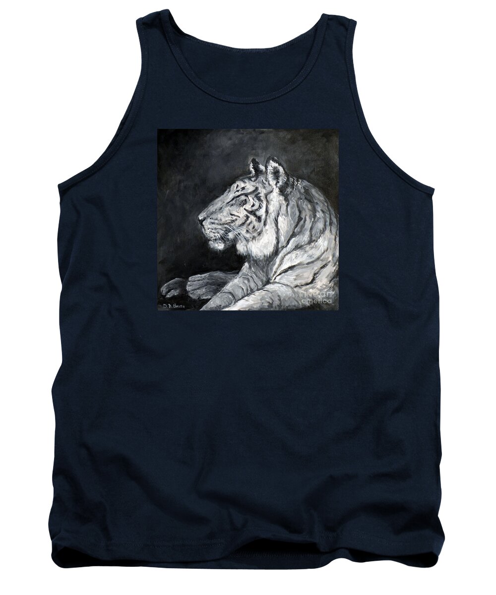 Tiger Tank Top featuring the painting Day Dreamer by Deborah Smith