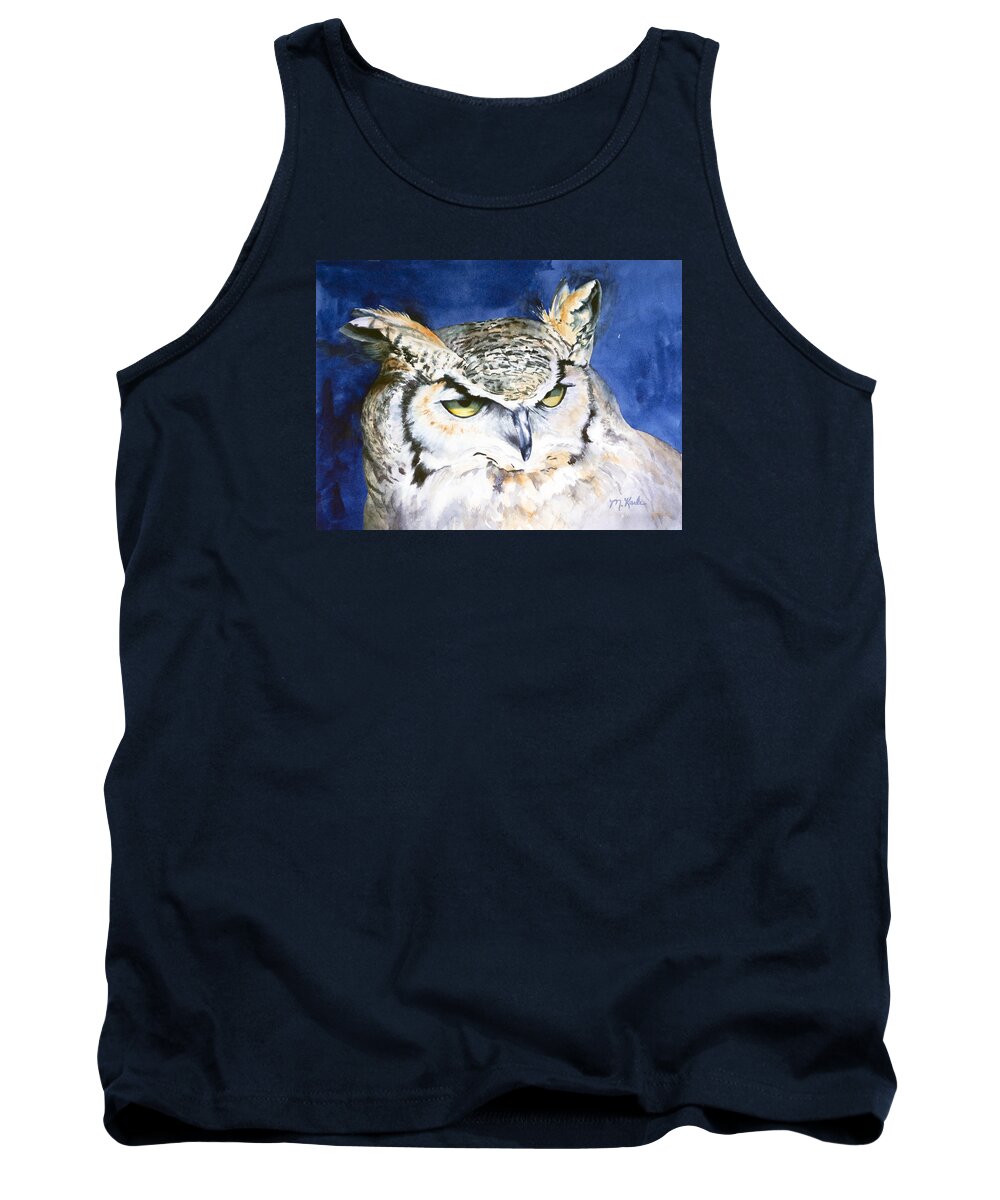 Owl Tank Top featuring the painting Diogenes - The Cynic by Marsha Karle