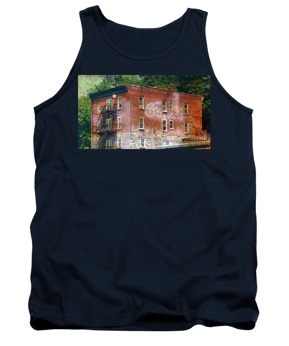 Coca Cola Tank Top featuring the photograph Drink Coca Cola Ghost Sign by Beth Ferris Sale