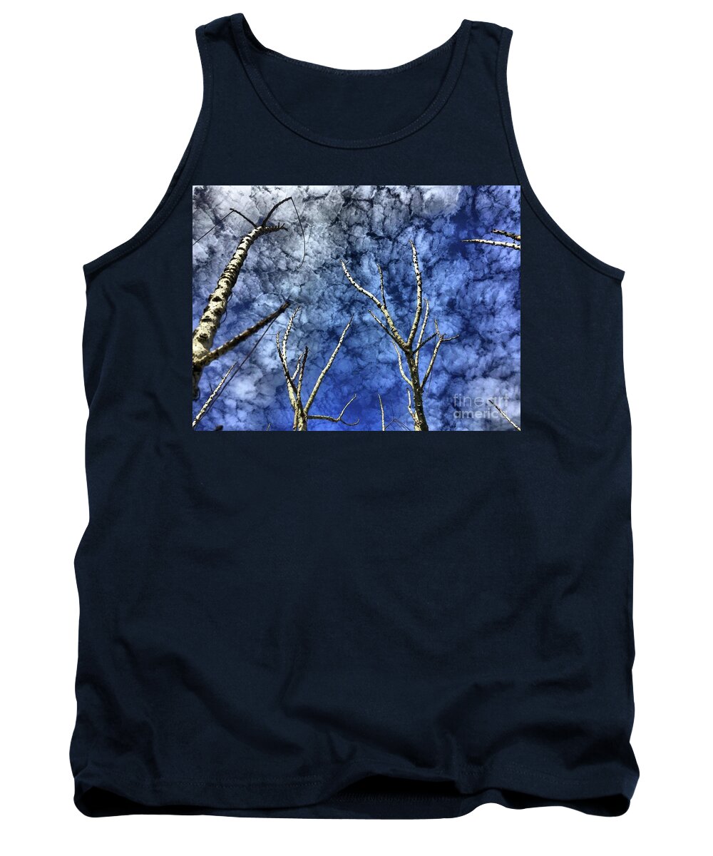 Landscape Tank Top featuring the photograph Dry Tree Is A Masterpiece by Liz Grindstaff