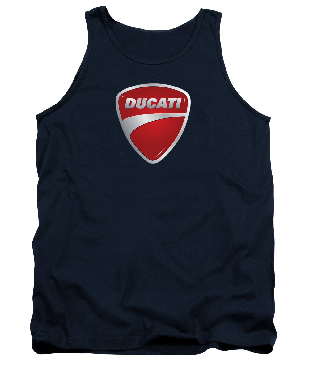 Ducati Tank Top featuring the photograph Ducati by Moonlight by Movie Poster Prints
