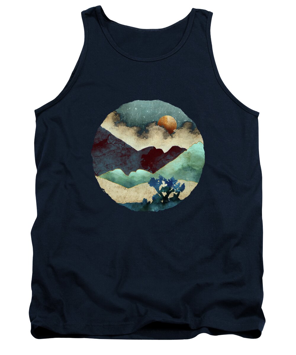 Calm Tank Top featuring the digital art Evening Calm by Spacefrog Designs
