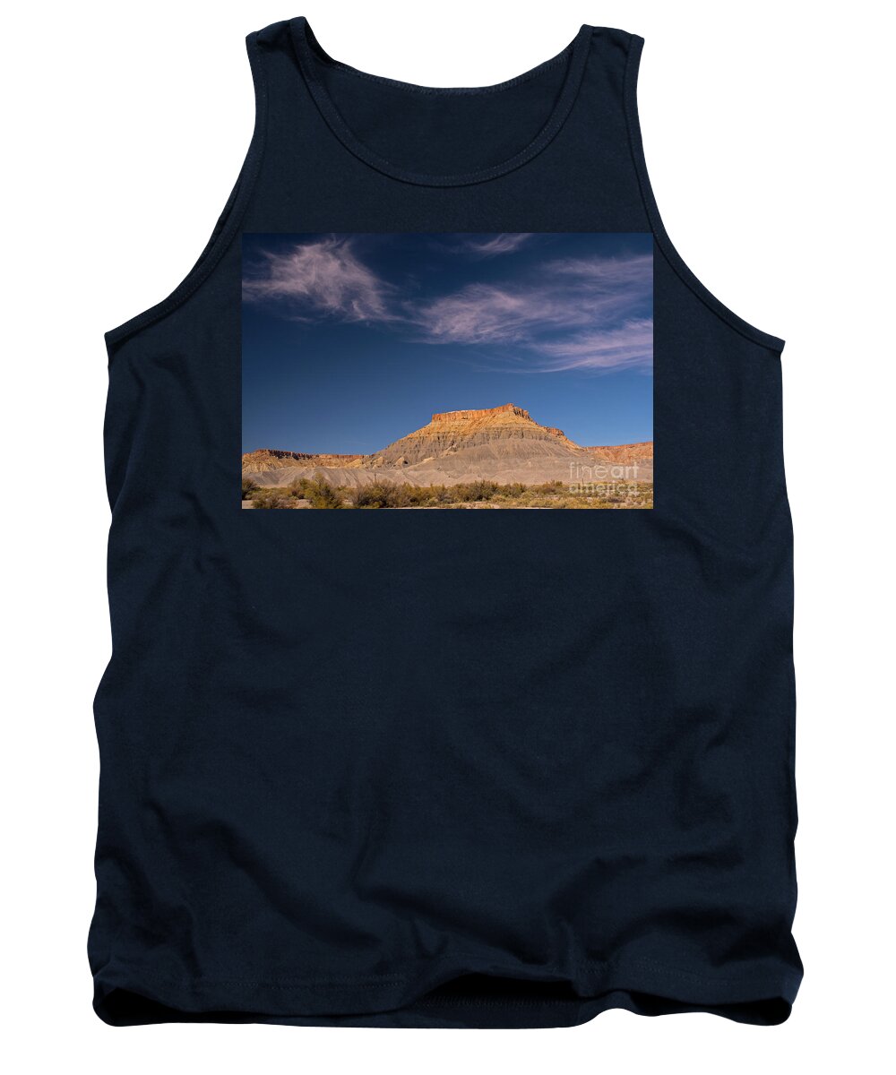 Butte Tank Top featuring the photograph Factory Butte Utah by Cindy Murphy - NightVisions