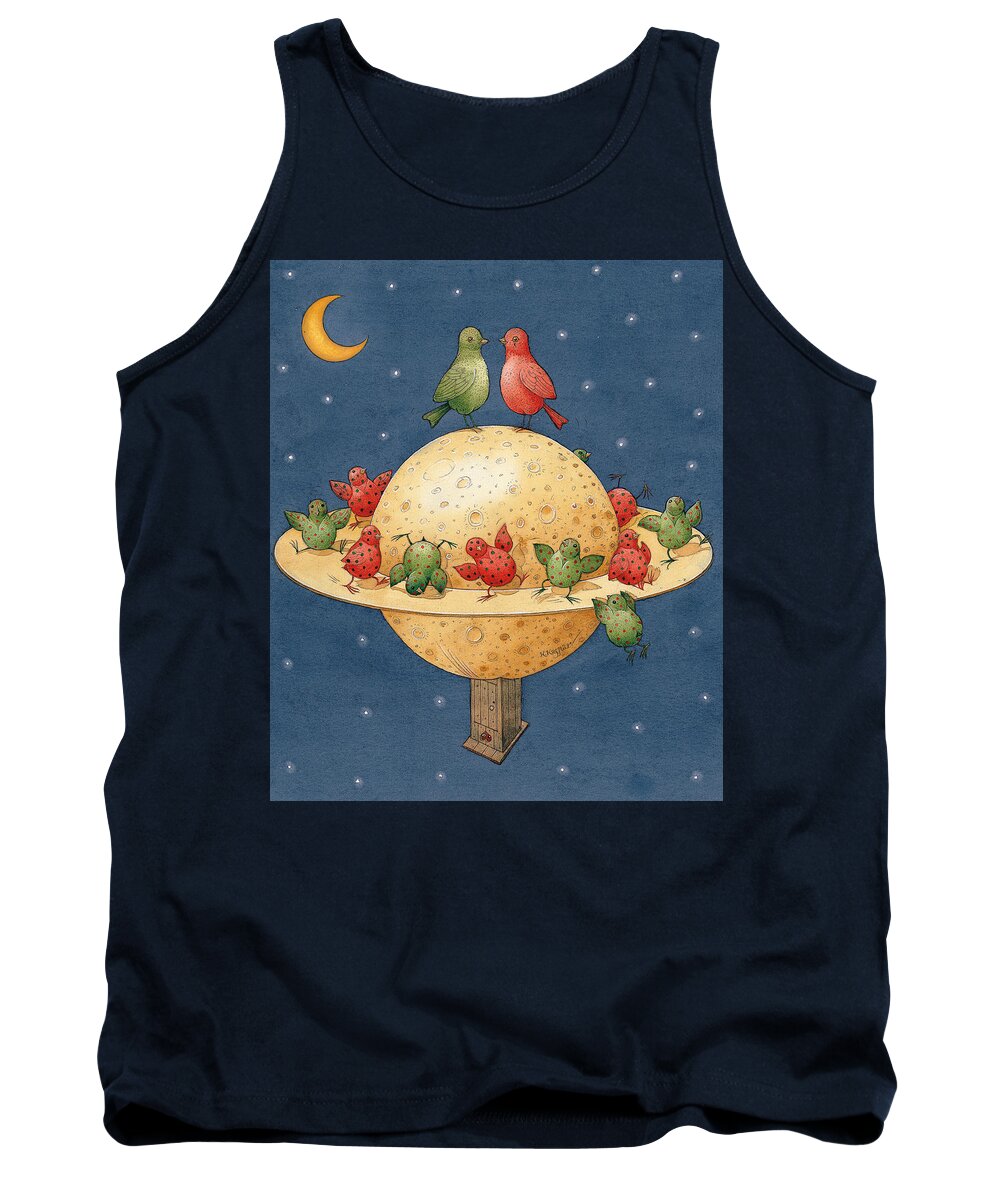 Planet Tank Top featuring the painting Far Planet by Kestutis Kasparavicius
