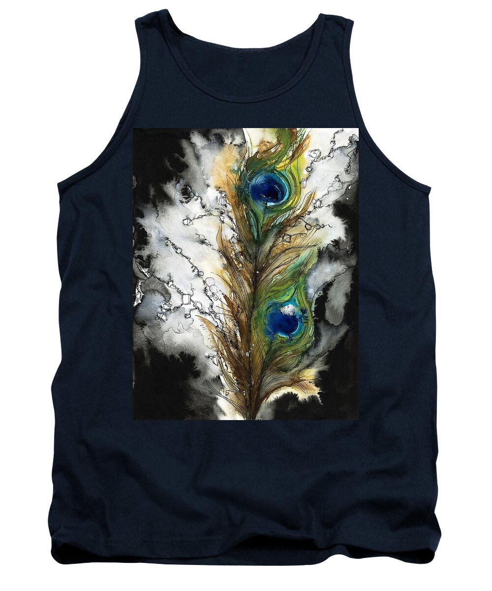 Abstract Tank Top featuring the painting FeMale by Tara Thelen - Printscapes