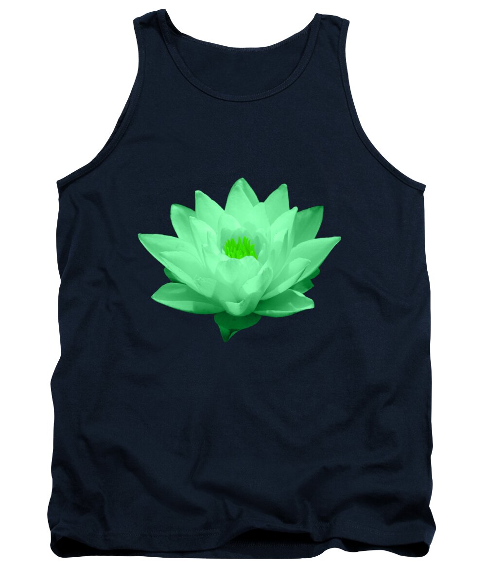 Green Tank Top featuring the photograph Green Lily Blossom by Shane Bechler