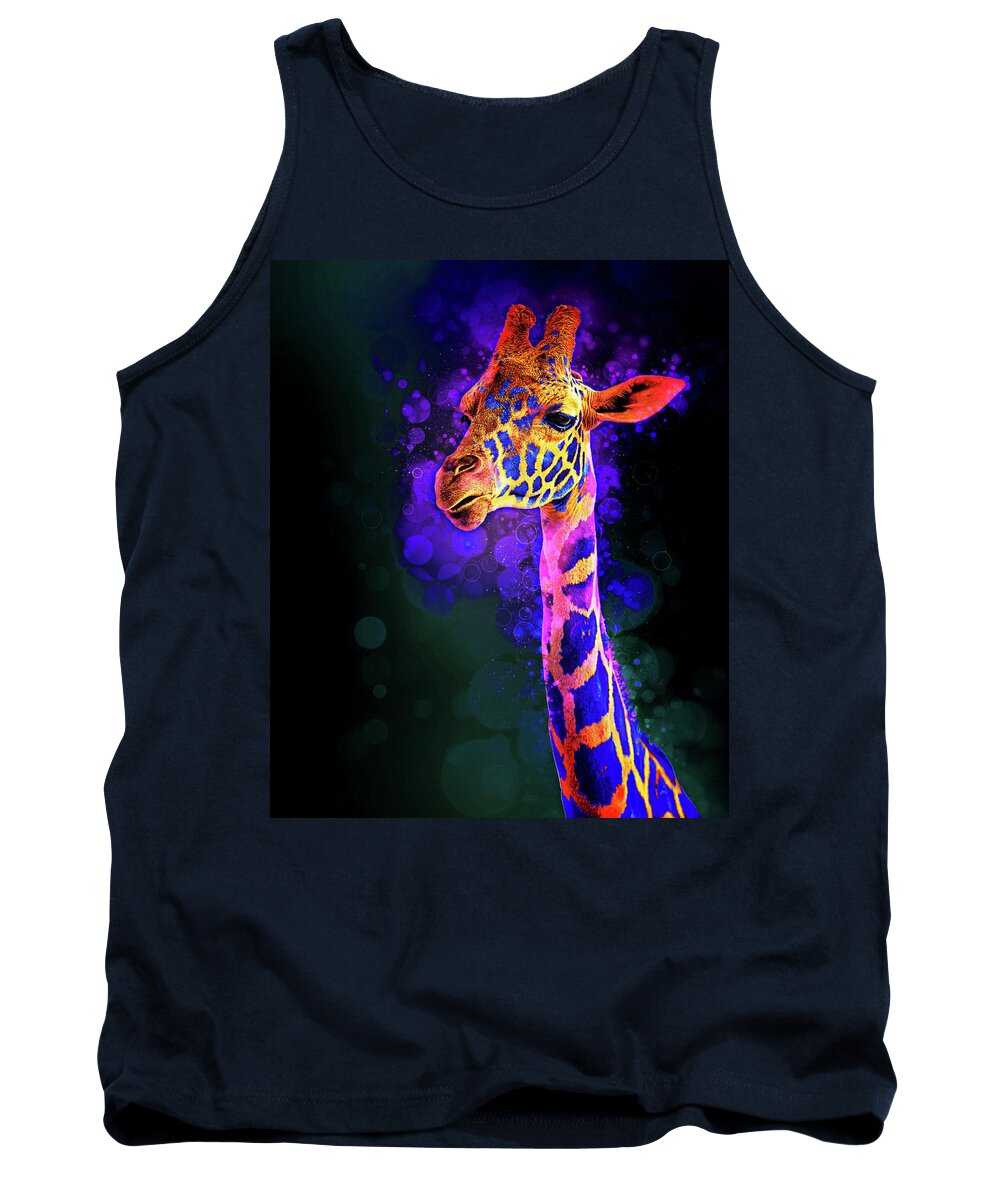 Animal Tank Top featuring the photograph I Dreamt a Giraffe by James Sage