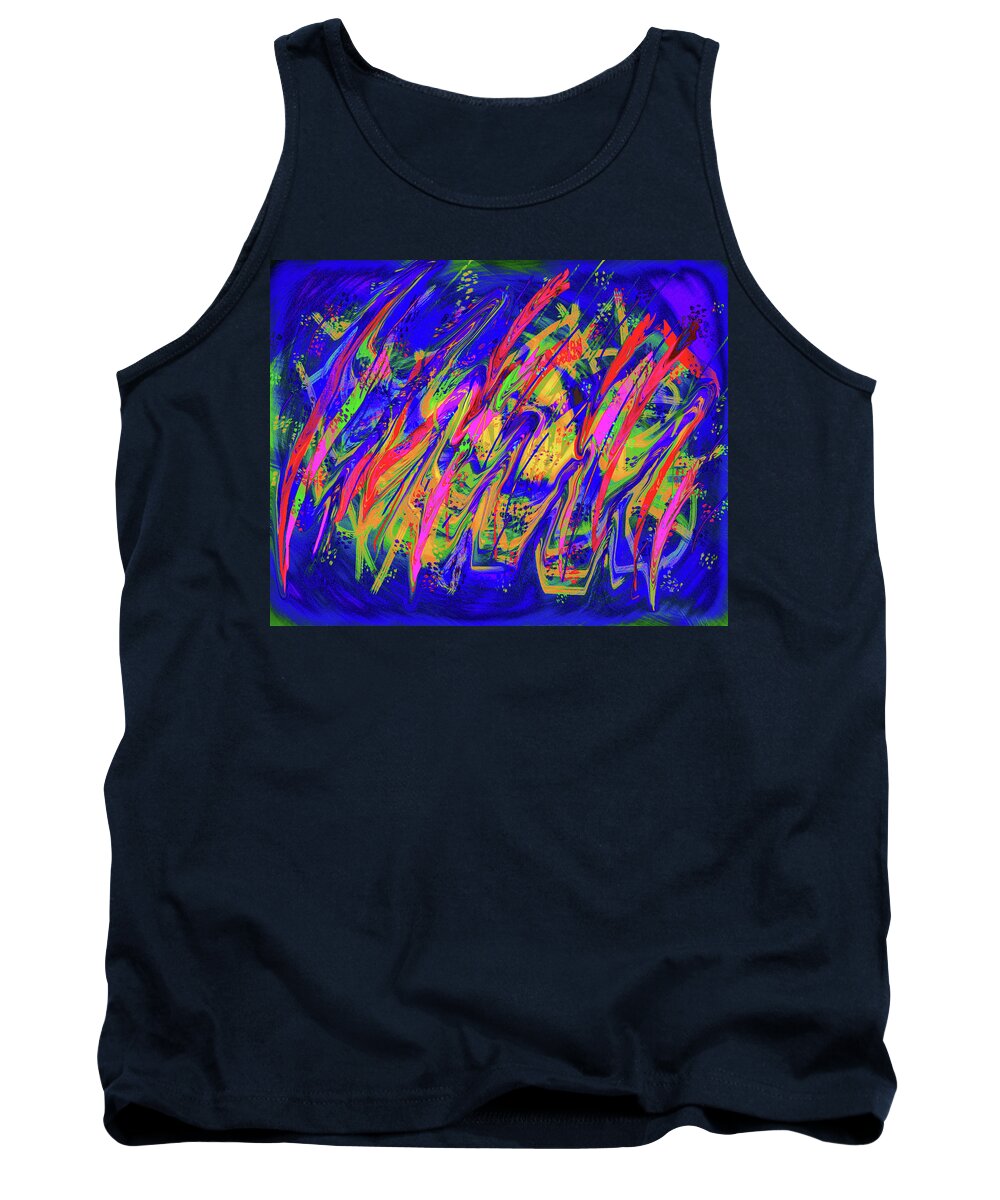 Abstract Tank Top featuring the digital art In The Weeds by Matt Cegelis