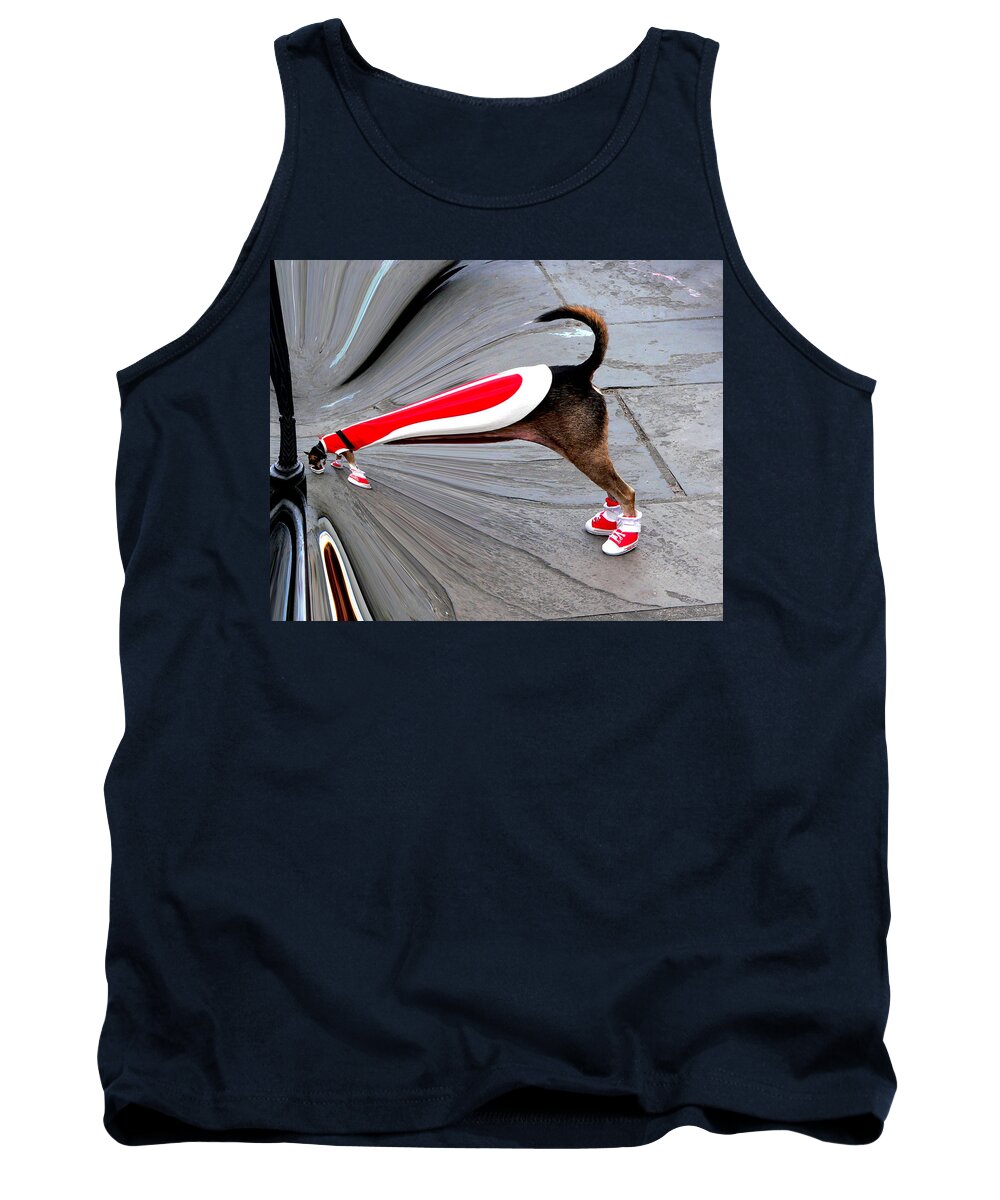 Jackson Square Chow Time Tank Top featuring the photograph Jackson Square Chow Time by Kathy K McClellan