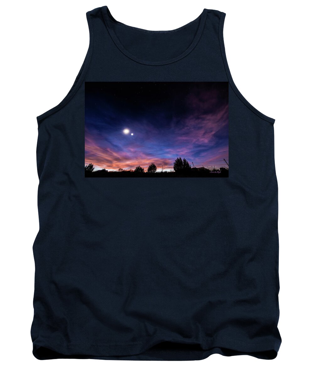 Astrophotography Tank Top featuring the photograph January 31, 2016 Sunset by Karen Slagle