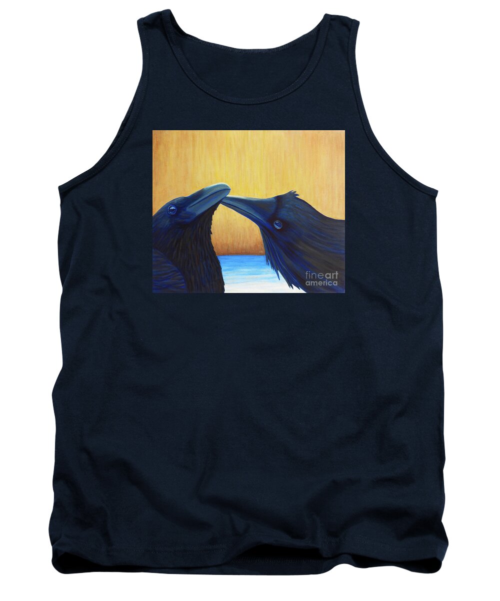 Ravens Tank Top featuring the painting K and B by Brian Commerford