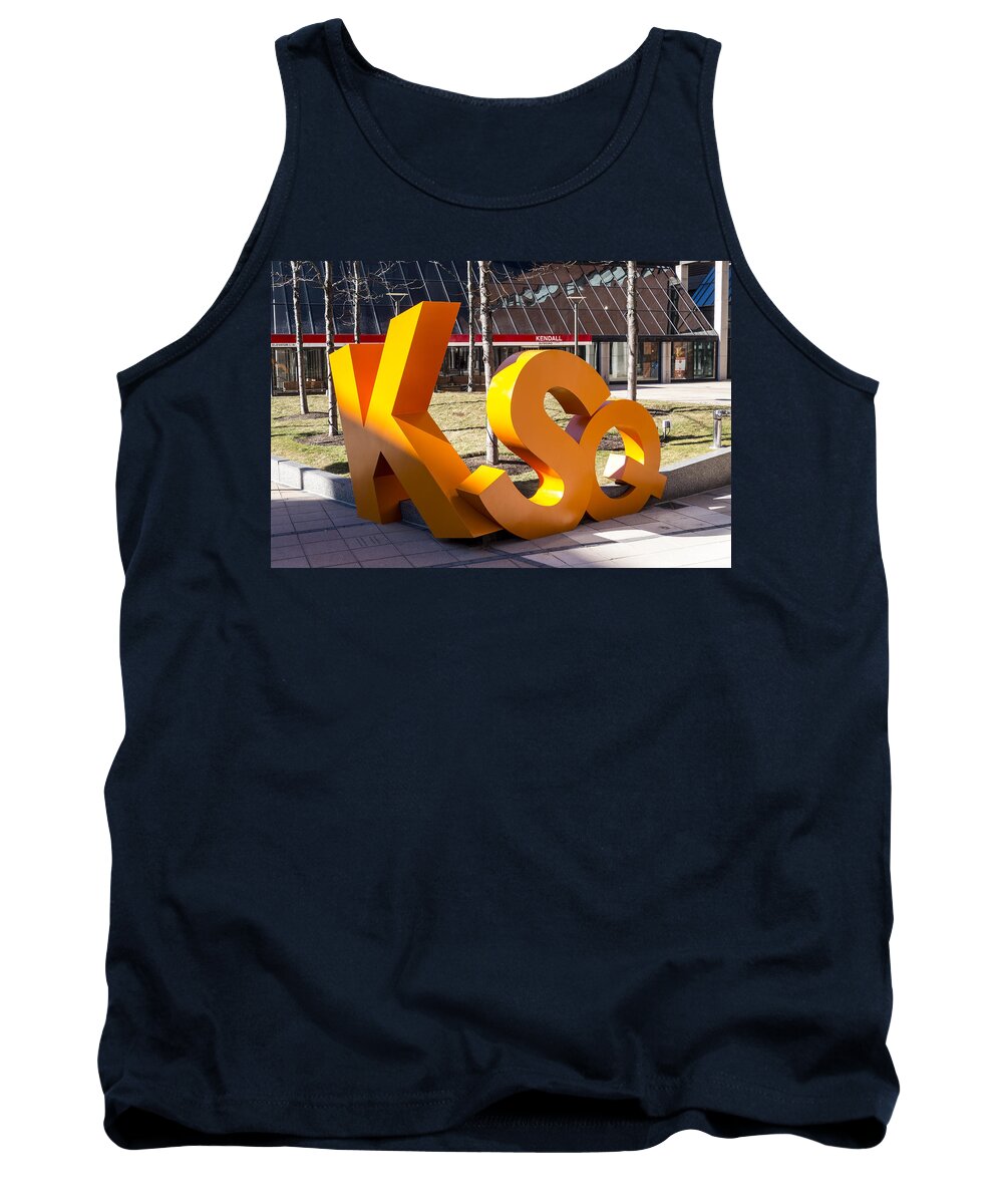 Kendall Tank Top featuring the photograph Kendall Square Sign Cambridge MA by Toby McGuire