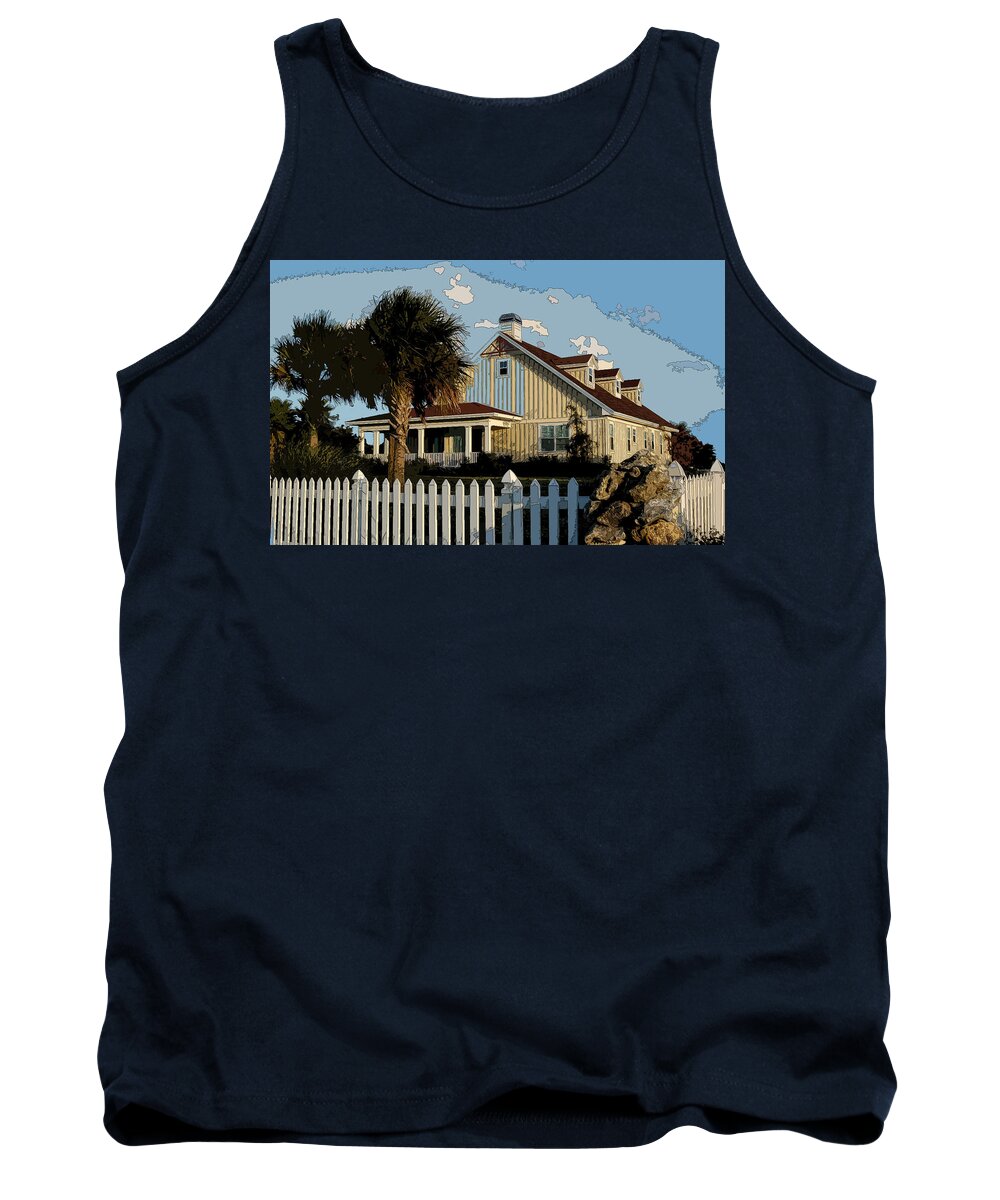 Architecture Tank Top featuring the photograph Lakeside Cottage by James Rentz