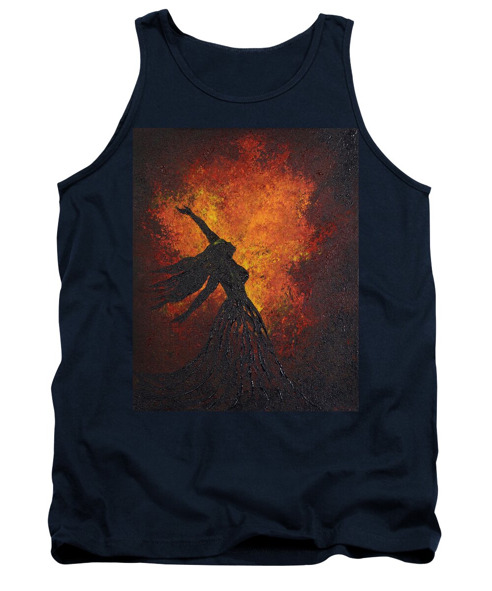 Life Force Tank Top featuring the painting Life Force by Michelle Pier
