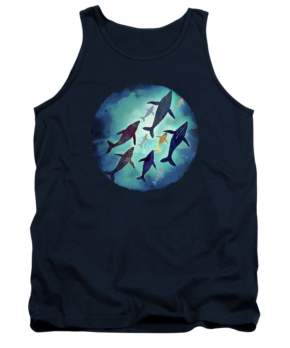 Whales Tank Top featuring the digital art Light Above by Spacefrog Designs