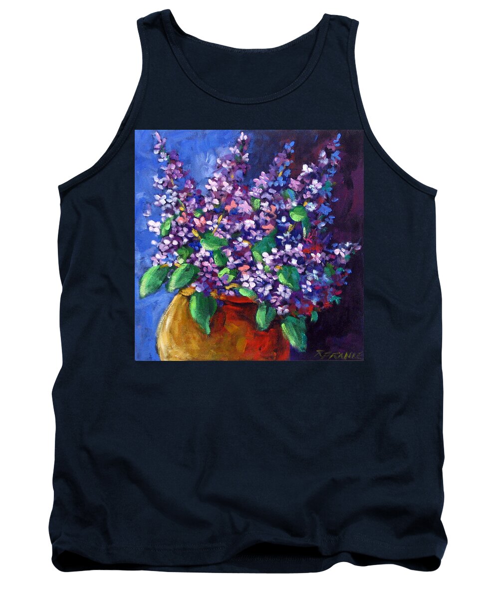 Art Tank Top featuring the painting Lilacs by Richard T Pranke