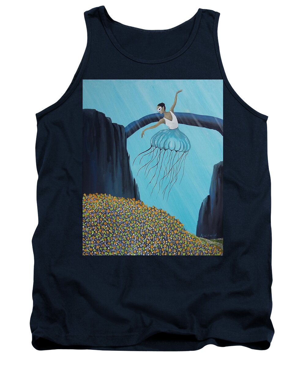 Mare Tank Top featuring the painting Mare Ballerina by Edwin Alverio